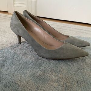 J. Crew Gray Suede Kitten Heel